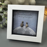 Pebble Art by La De Da Living&nbsp;

Award winning keepsake gifts - Handmade in the Cotswolds&nbsp;

Mini Framed Pebble Art - White block square frame 12.5cm
'Because I have a brother I will always have a friend'