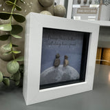 Mini Framed Pebble Art - 'Because I have brother I will always have a friend'
