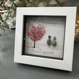 Pebble Art by La De Da Living&nbsp;

Award winning keepsake gifts - Handmade in the Cotswolds&nbsp;

Mini Framed Pebble Art - White block square frame 12.5cm
'Every love story is beautiful... but ours is my favourite'