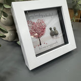 Pebble Art by La De Da Living&nbsp;

Award winning keepsake gifts - Handmade in the Cotswolds&nbsp;

Mini Framed Pebble Art - White block square frame 12.5cm
'Every love story is beautiful... but ours is my favourite'