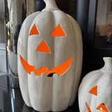 Terracotta Carved Face Pumpkins - 2 sizes