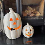 Terracotta Carved Face Pumpkins - 2 sizes