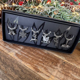 Christmas Gift - Box of 6 Silver Metal Wine Charms