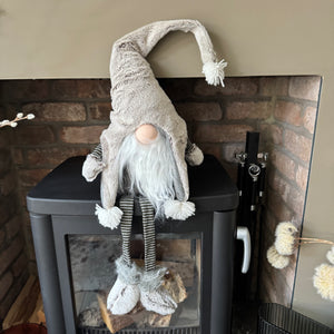White/Grey Fabric Sitting Gonk with Dangly legs 65cm