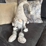 White/Grey Fabric Sitting Gonk with Dangly legs 65cm