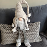 White/Grey Fabric Sitting Gonk with Dangly legs 65cm