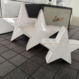 Natural Glazed Ceramic Standing Star with Textured Detail
Available in 3 sizes; 12cm, 16.5cm &amp; 19.5cm
