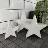 Natural Glazed Ceramic Standing Star with Textured Detail
Available in 3 sizes; 12cm, 16.5cm &amp; 19.5cm