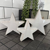 Natural Glazed Ceramic Standing Star with Textured Detail
Available in 3 sizes; 12cm, 16.5cm &amp; 19.5cm