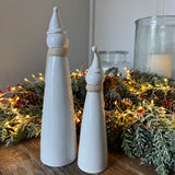 Christmas Ceramic Neutral Tall Snowmen - 2 sizes