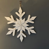 Hanging Whitewashed Wooden Snowflakes
Available in 2 sizes; Small 34.5cm &amp; Large 54.5cm