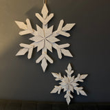 Hanging Whitewashed Wooden Snowflakes
Available in 2 sizes; Small 34.5cm &amp; Large 54.5cm