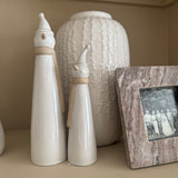 Christmas Ceramic Neutral Tall Snowmen - 2 sizes