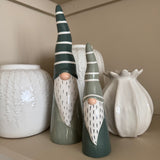Christmas Ceramic Green Santa - 2 sizes