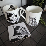 Cat Fine Bone China Mug - Cat Cuddle Time