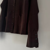Cashmere-like Patch pocket Shirt - Chocolate