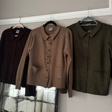 Cashmere-like Patch pocket Shirt - Forest