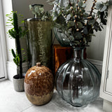 Two tone Stoneware Brown Vase H28.5cm