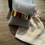 Gold plated hinged cuff Bangle bracelet