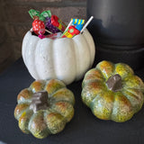 Green Wonky Ceramic Pumpkins - 2 sizes