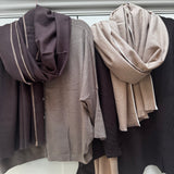 Plain Pashmina Scarf - Chocolate Fondant