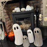 Ceramic White Glazed LED Ghost Decoration - 2 sizes