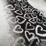 Reversible Heart shimmer Scarf - Chocolate
