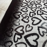 Reversible Heart shimmer Scarf - Chocolate