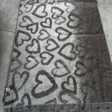 Reversible Heart shimmer Scarf - Natural
