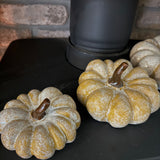 Orange Glazed Speckled Pumpkins - 3 sizes