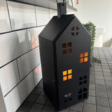 Black Iron House Candle holder - 3 sizes