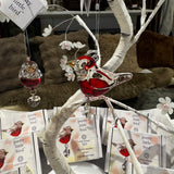 Pretty little glass hanging bird - Robin