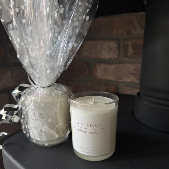 Glass Candle Gift Wrapped - Happy Birthday