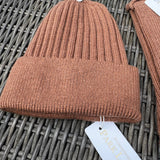 Ribbed knit beanie & fingerless gloves - Mochamousse