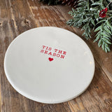 Christmas White Ceramic Coaster  - 2 quotes