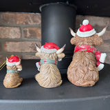 Christmas Highland Cow Decoration - 2 sizes