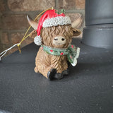 Christmas Highland Cow Decoration - 2 sizes