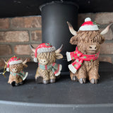 Christmas Highland Cow Decoration - 2 sizes