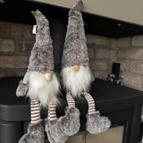 Small sitting Taupe Gonk with dangly legs
Available in 2 sizes: small 33cm &amp; large 40cm
