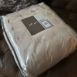Malini Faux Soft Square Raffles Throw - Beige