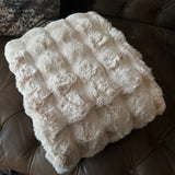 Malini Faux Soft Square Raffles Throw - Beige