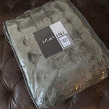 Malini Faux Soft Square Raffles Throw - Sage