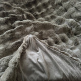 Malini Faux Soft Square Raffles Throw - Sage