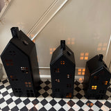 Black Iron House Candle holder - 3 sizes