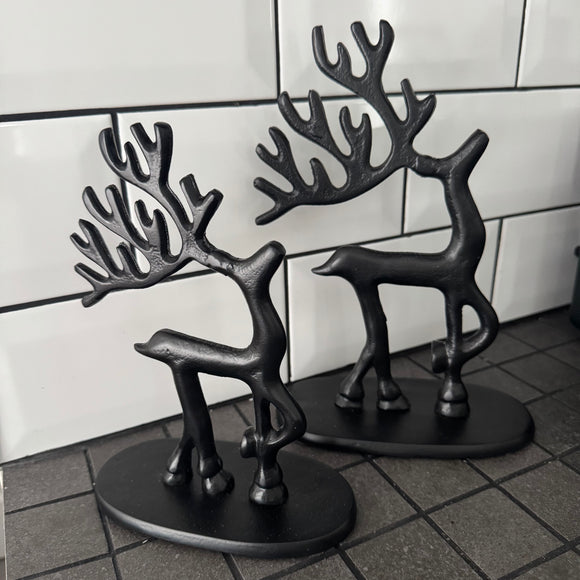 Standing Black Metal Reindeer Figures 

Available in 2 sizes: Small 20cm & Large 25cm