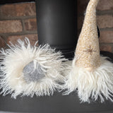Sitting Gonk with Fluffy Beard & tall hat - 2 colours