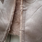 Reversible Faux Suede & Fur Gilet - Candid Ginger