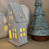 Ceramic LED House with Snowy Roof - 2 sizes