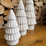 Rough Ceramic Tiered Tree with a little sparkle&nbsp;
Colour - Winter White&nbsp;
Available in 3 sizes; Small 20cm, Medium 28cm &amp; Large 37.5cm&nbsp;