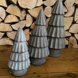 Rough Ceramic Tiered Grey Trees - 3 sizes
